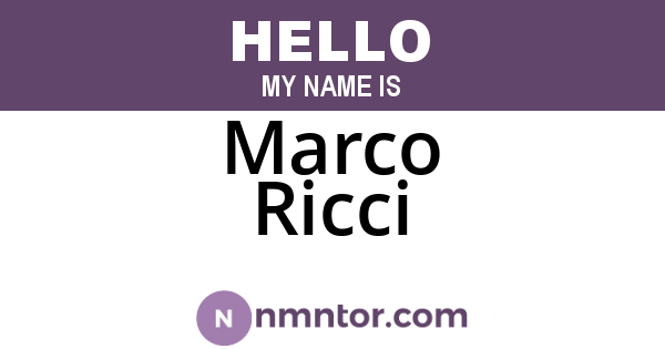 Marco Ricci