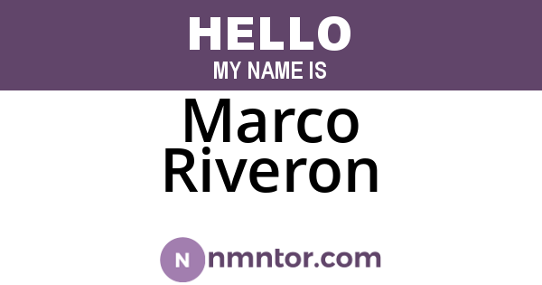 Marco Riveron