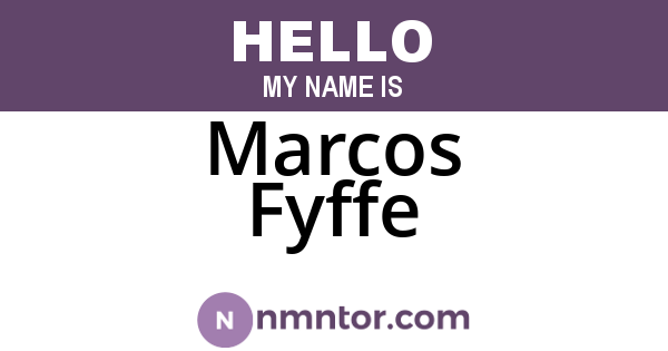 Marcos Fyffe