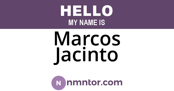Marcos Jacinto