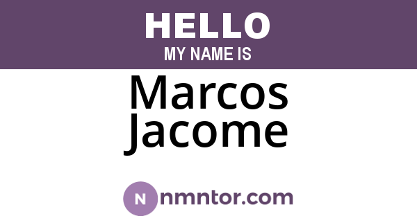 Marcos Jacome
