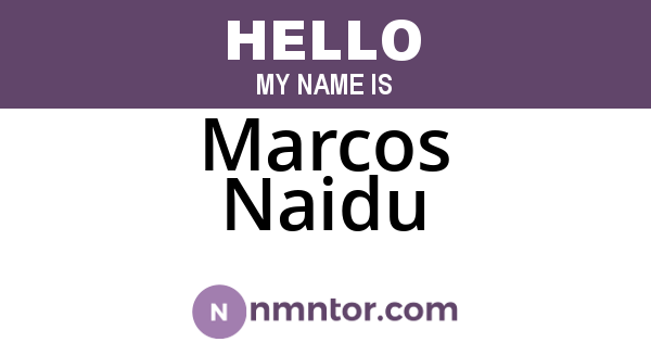 Marcos Naidu