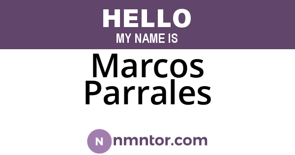 Marcos Parrales