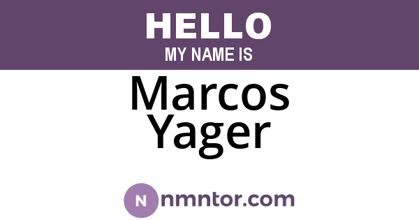 Marcos Yager