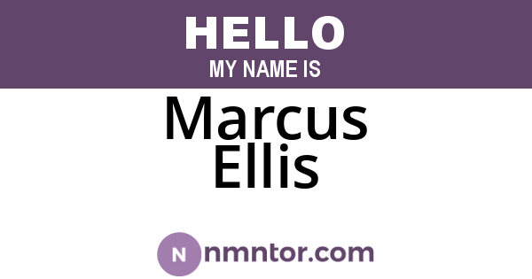 Marcus Ellis