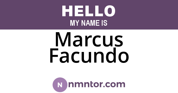 Marcus Facundo