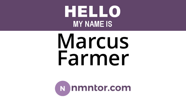 Marcus Farmer