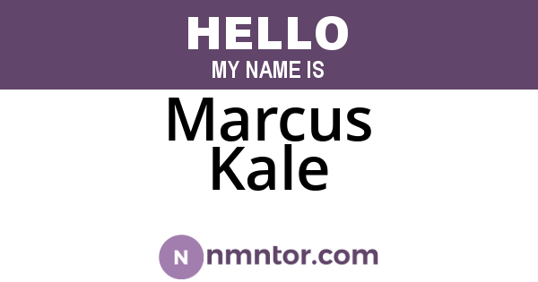 Marcus Kale