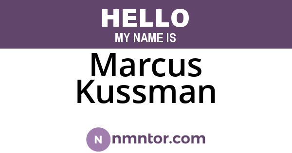 Marcus Kussman