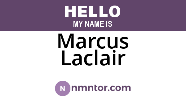 Marcus Laclair