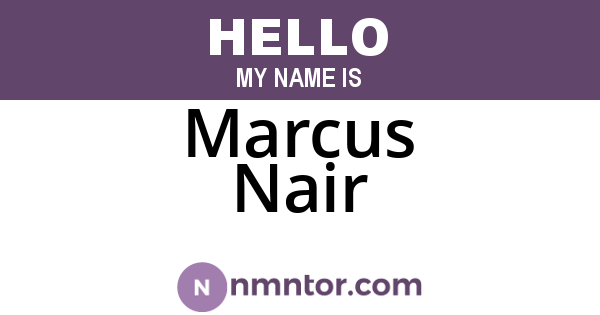 Marcus Nair