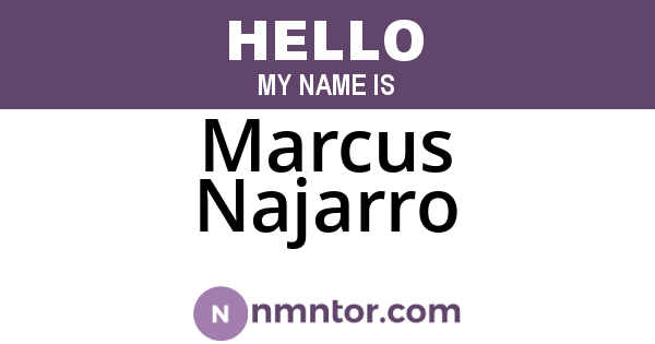 Marcus Najarro