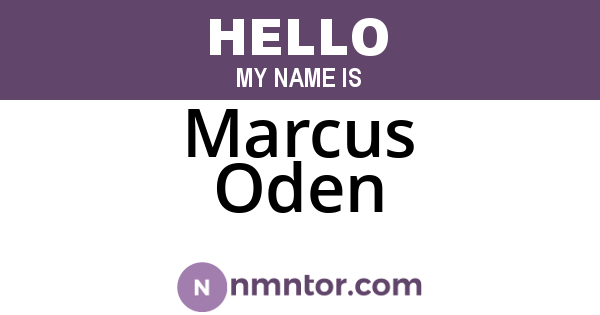 Marcus Oden