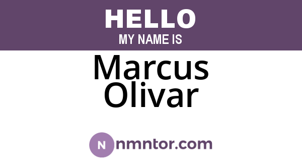 Marcus Olivar