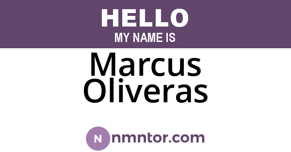 Marcus Oliveras