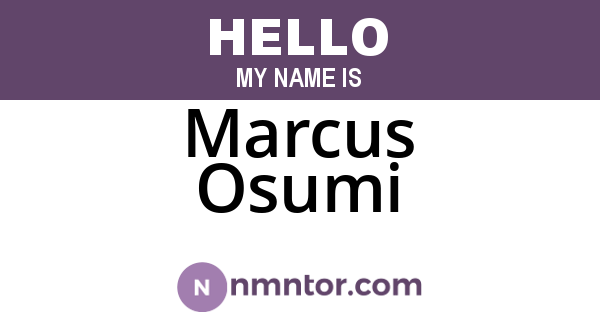 Marcus Osumi