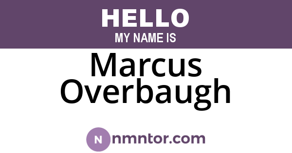 Marcus Overbaugh