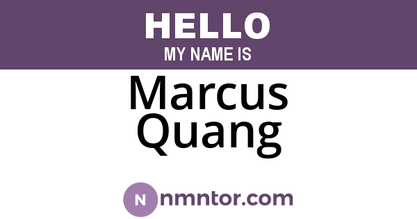 Marcus Quang