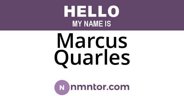 Marcus Quarles