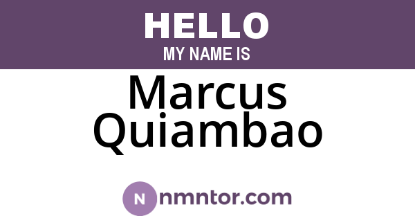 Marcus Quiambao