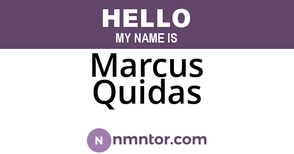 Marcus Quidas