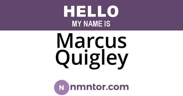Marcus Quigley