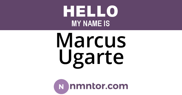 Marcus Ugarte