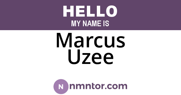 Marcus Uzee