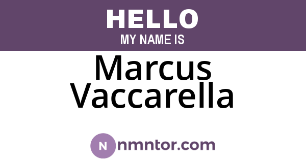 Marcus Vaccarella
