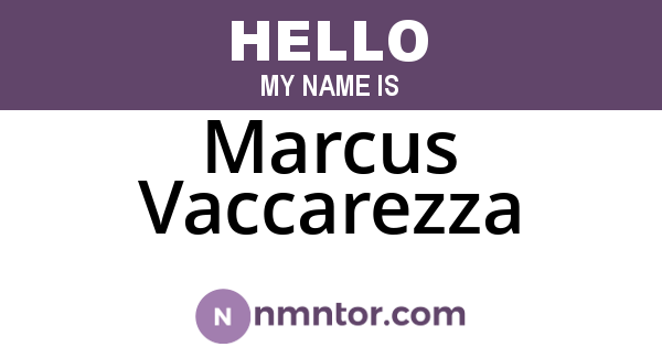 Marcus Vaccarezza