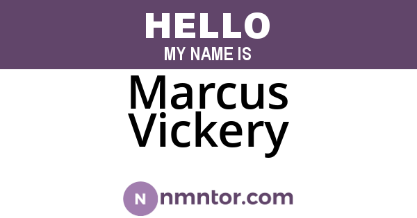 Marcus Vickery