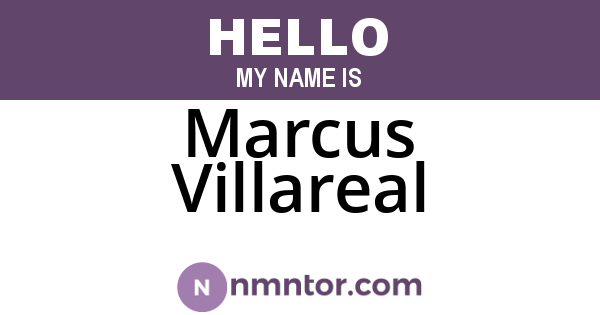 Marcus Villareal