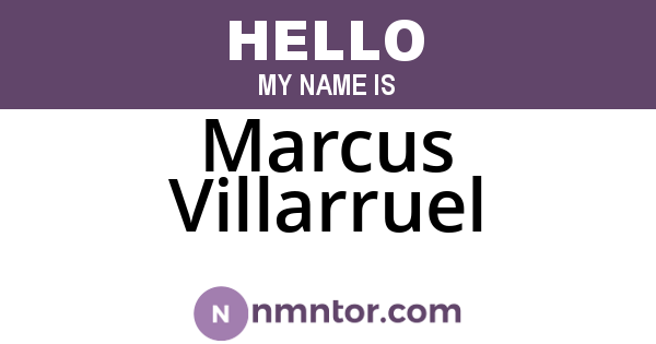 Marcus Villarruel