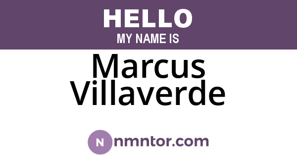 Marcus Villaverde