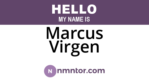 Marcus Virgen