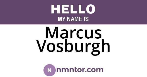Marcus Vosburgh