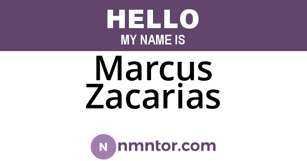 Marcus Zacarias