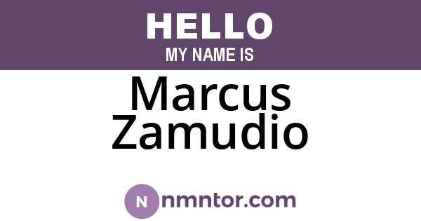 Marcus Zamudio