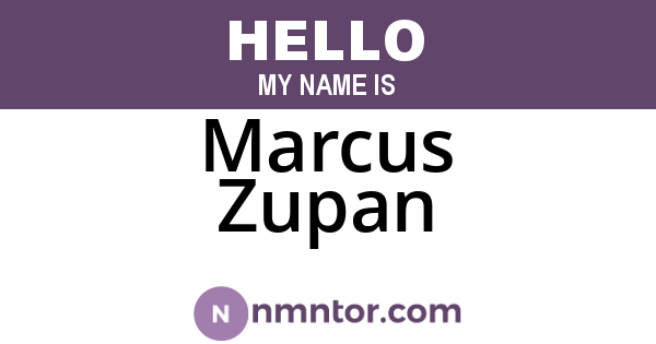 Marcus Zupan