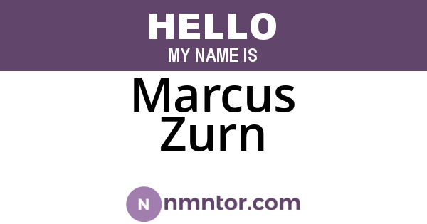 Marcus Zurn