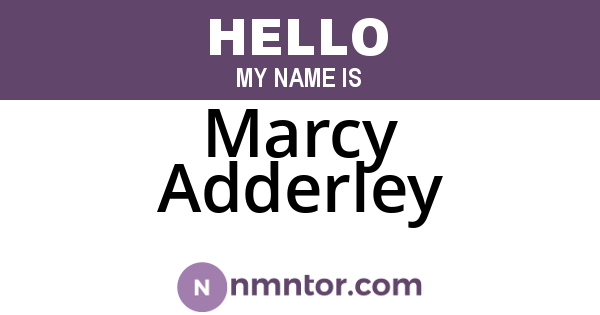 Marcy Adderley