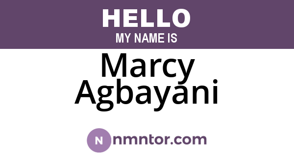 Marcy Agbayani