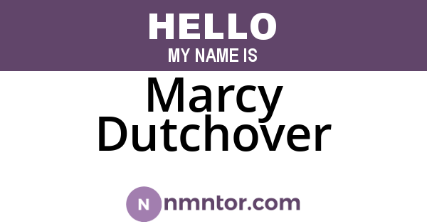 Marcy Dutchover