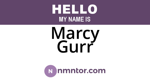 Marcy Gurr