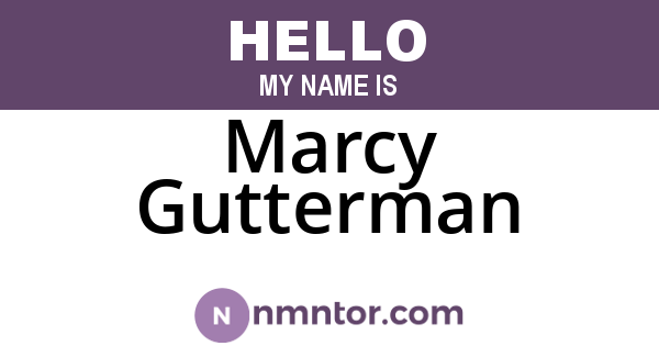 Marcy Gutterman