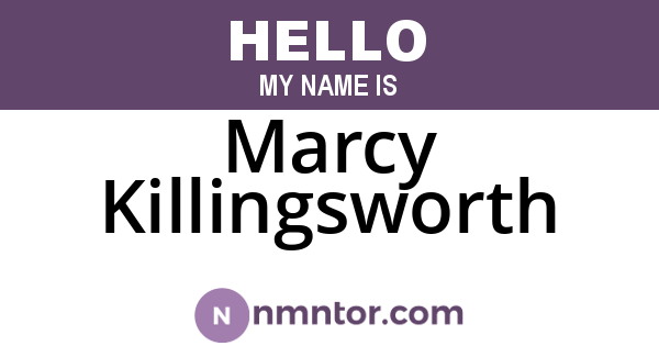 Marcy Killingsworth