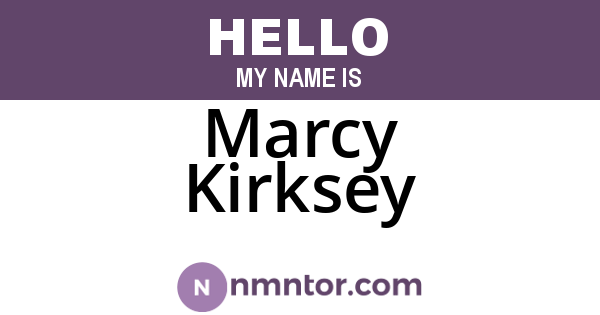 Marcy Kirksey