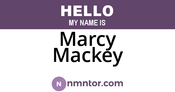 Marcy Mackey