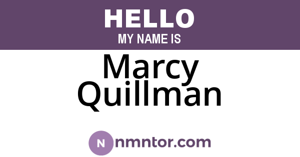 Marcy Quillman