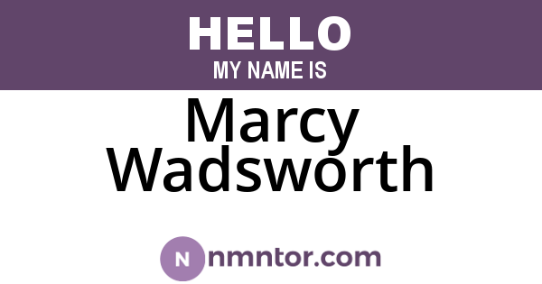 Marcy Wadsworth